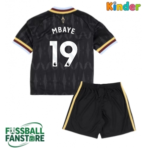 Aston Villa Ibrahim Mbaye #19 Replik Auswärtstrikot Kinder 2026-27 Kurzarm (+ Kurze Hosen)